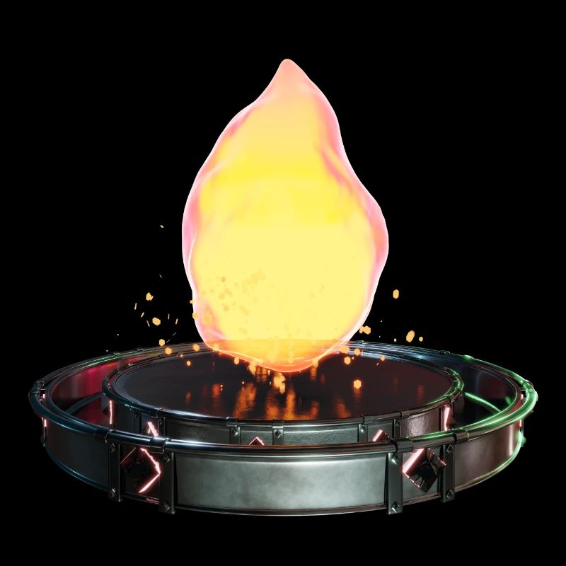 Wachsendes Feuer in der Science-Fiction-Plattform