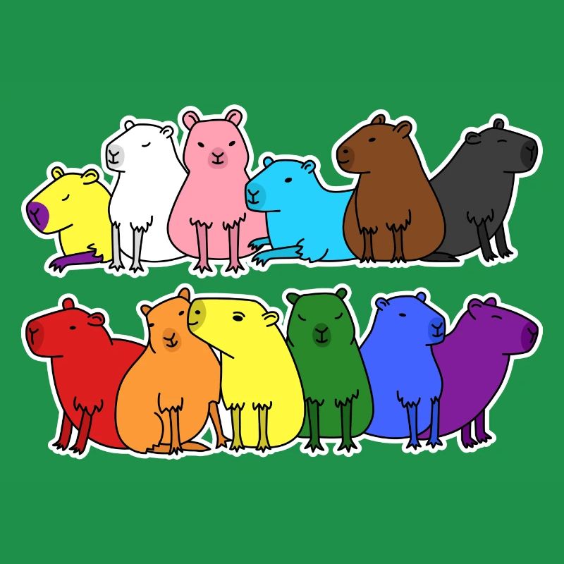 Fierté Progrès Flag Capybara Egalité