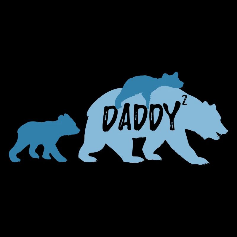 Daddy hoch 2 Bär mit 2 Jungen Babys Kinder