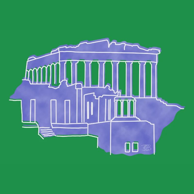 « Acropolis », design de lignes boho, série « Grèce »