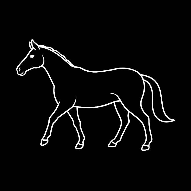 Silhouette de cheval élégante - simple et gracieuse