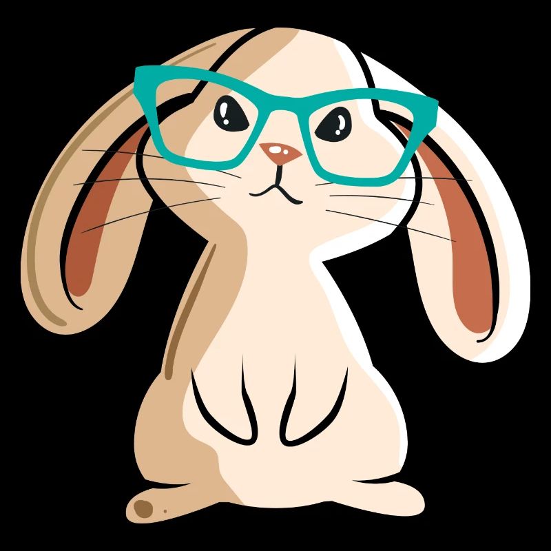 Funny Rabbit With Glasses Cute Rabbit Lover Gift