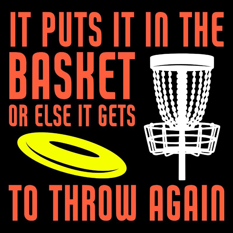 Il le met dans le panier Disc Golf Funny Disc