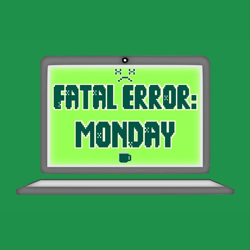Fatal Error I Hate Mondays Geek Tech Sarkastisch