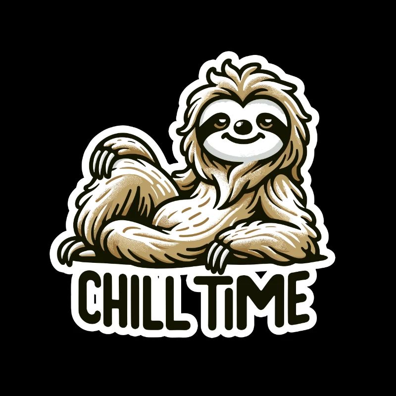 Chill Time - Sloth Illustration