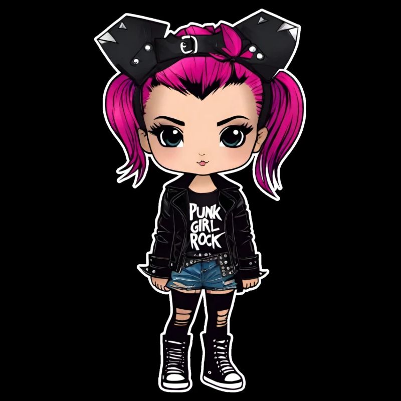 Fille punk gothique cool