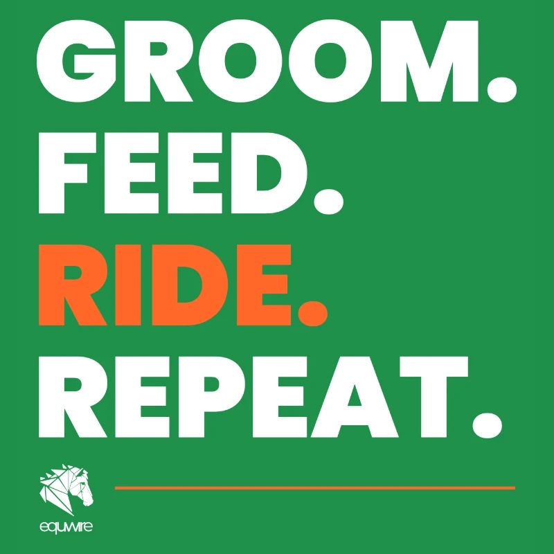 Ride & Repeat - Horse saying for equestrians