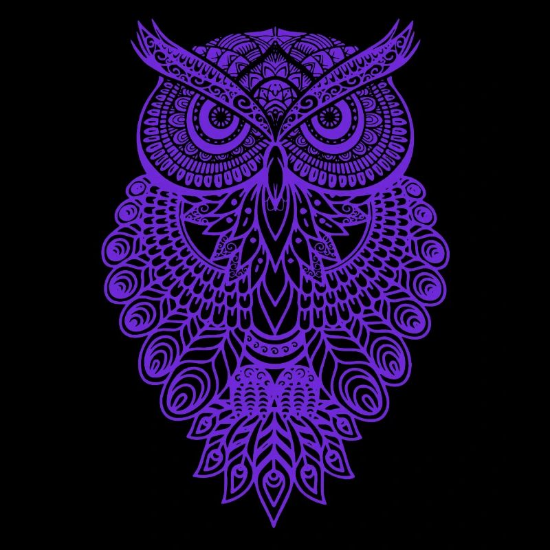 Eule Owl Grafik Graphic Kunst Geschenk Mandala