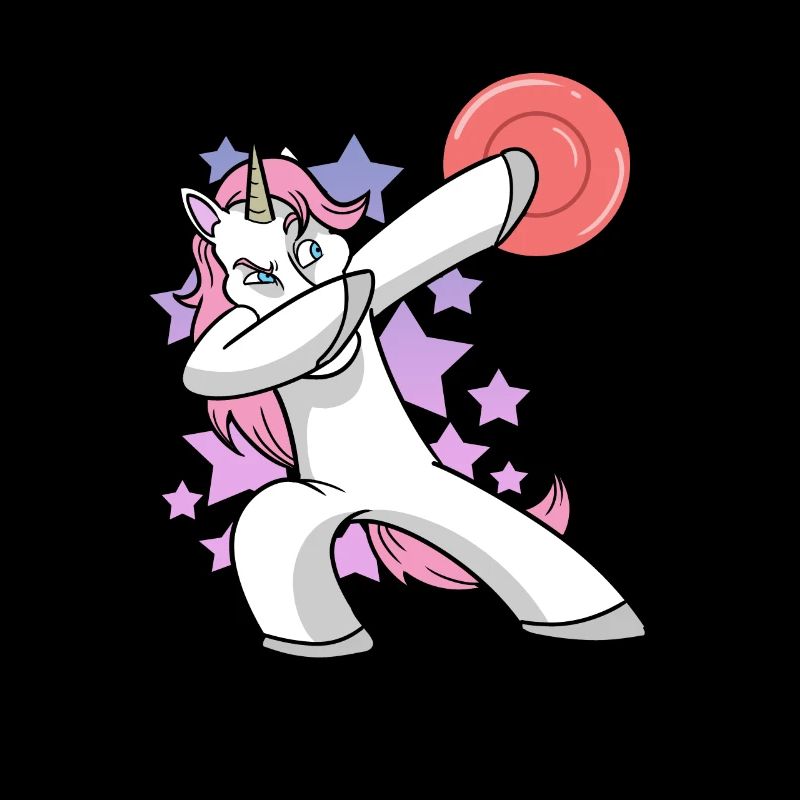 Dabbing Einhorn Frisbee Golf Disc Golf