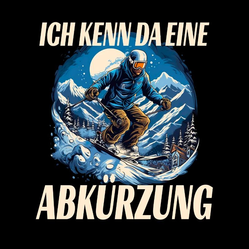Skifahren Abkürzung Abseits der Piste Winterspaß