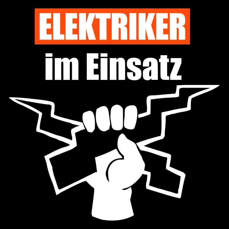 Elektriker, im Einsatz, Farben editierbar