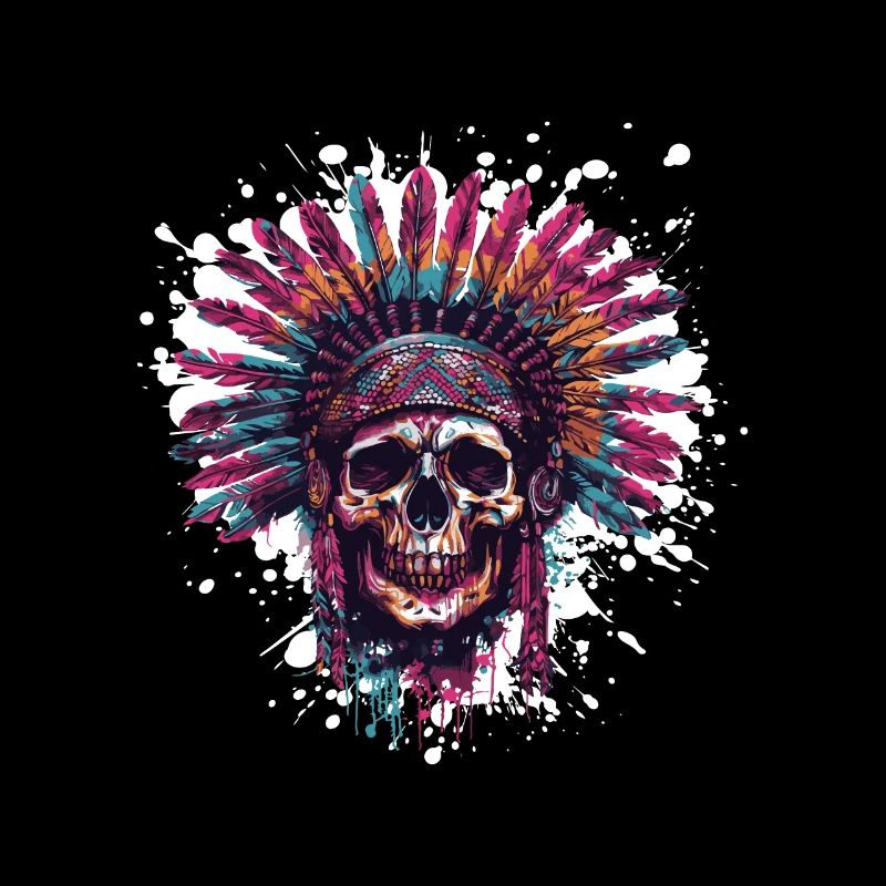 Indianer Totenkopf Häuptling
