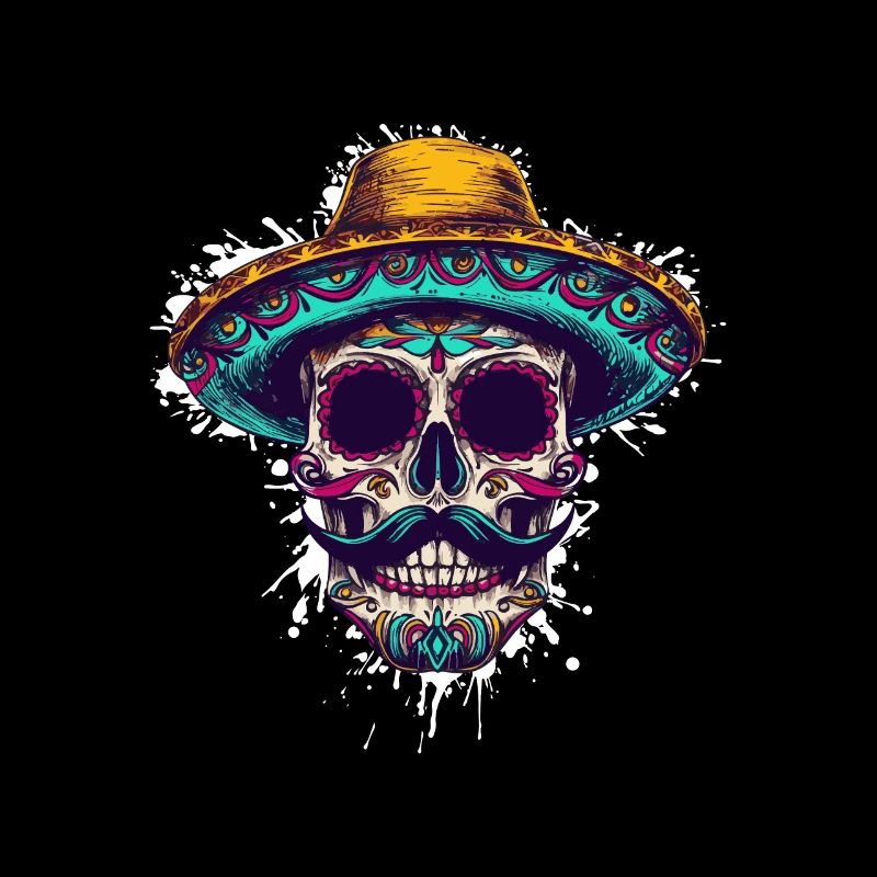 Crâne Mexicain Sombrero