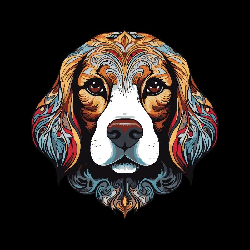 Tête de portrait de chien Beagle