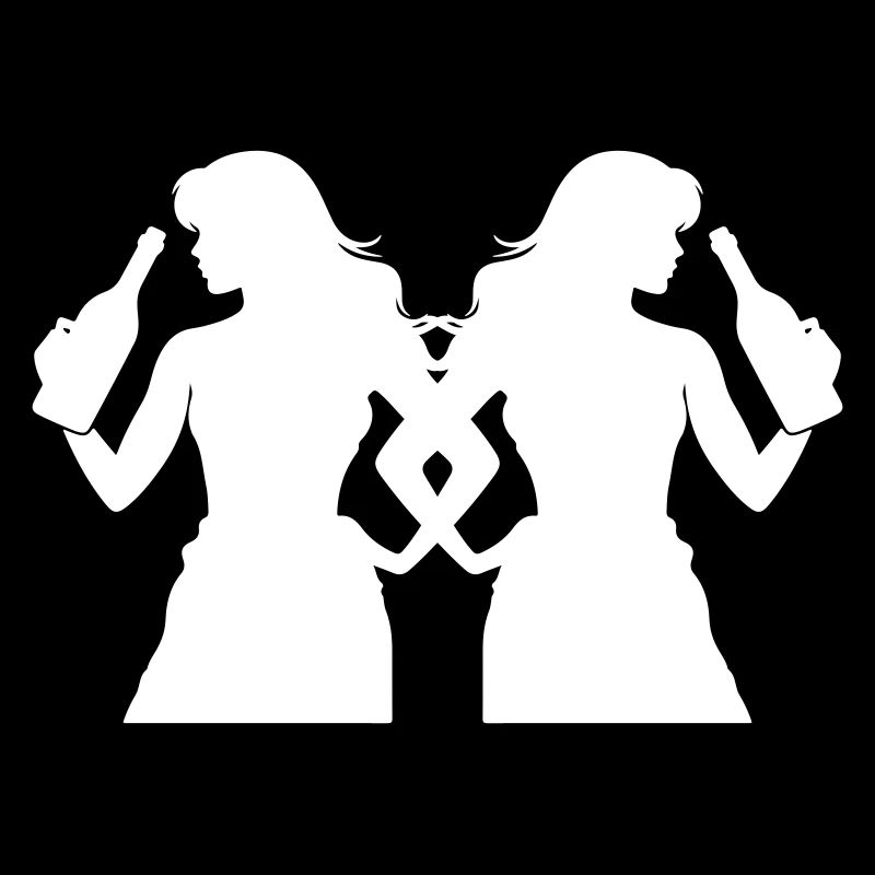 Silhouette d’équipe de fêtardes