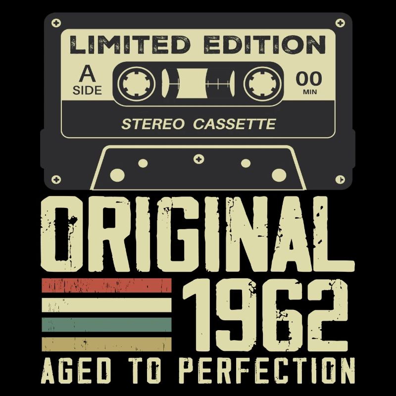 62. Jubiläumsgeschenk im Retro-Stil 1962