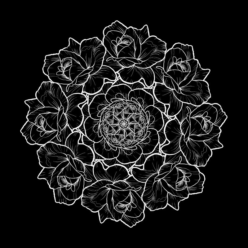 Bouquet de rose - blanc