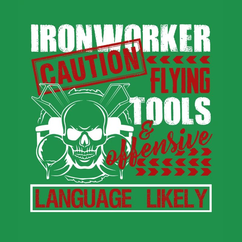 Ironworker Caution Flying Tools