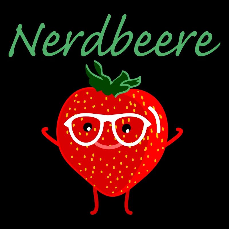 Erdbeere als Nerd