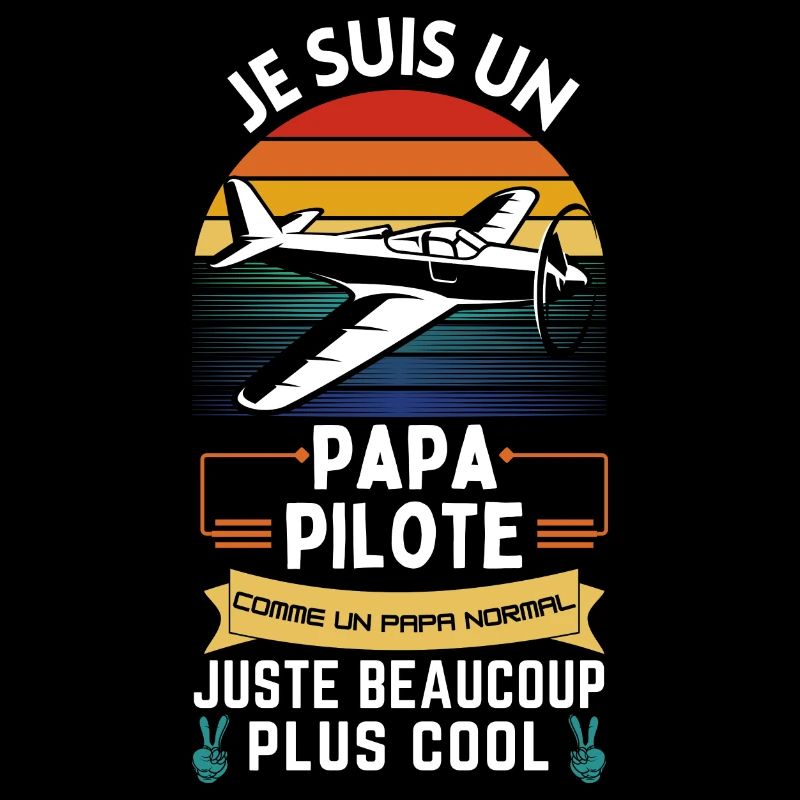 Vatertag T-Shirt - Cool Pilot Dad