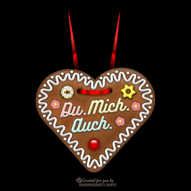 Lebkuchenherz Spruch Du mich auch