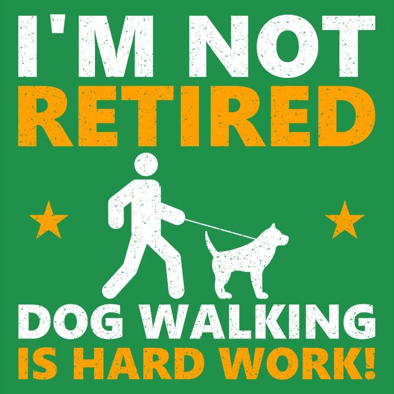 Dog walking is hard work