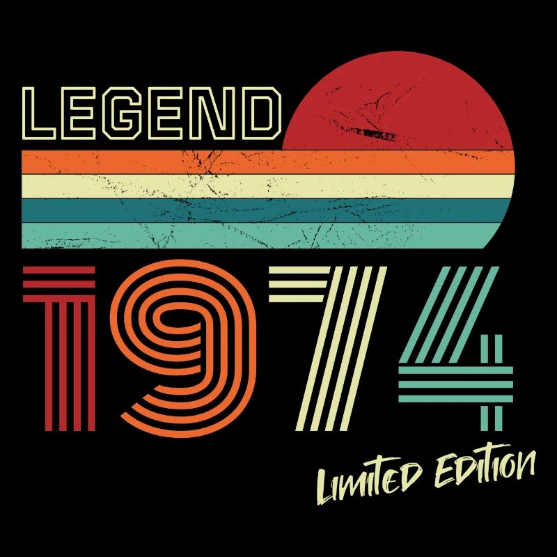 Legend 1974 Geburtstagsshirt Geschenk Jubiläum