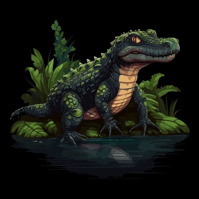 Krokodil Alligator Kaiman Reptil
