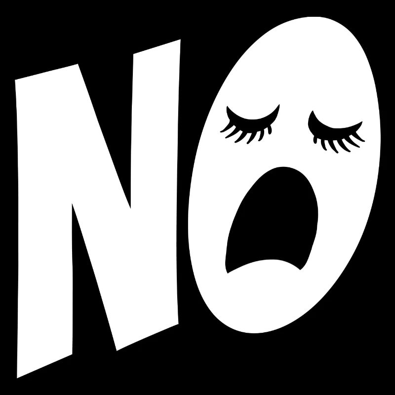 Nein, ich muss garnichts - Typografie - Spruch