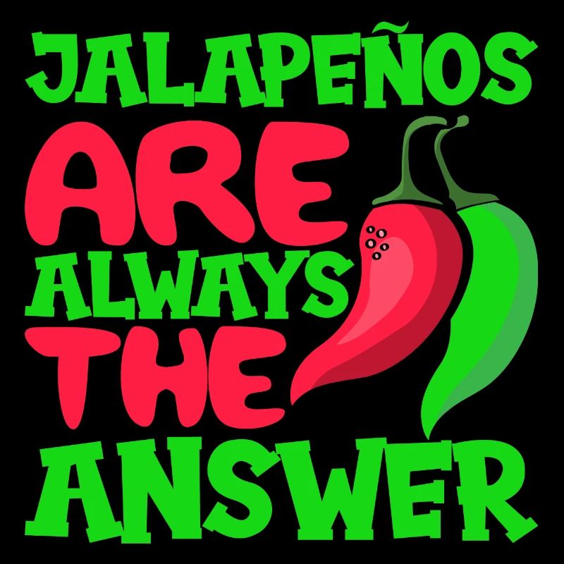 Jalapenos Are Always The Answer Funny Chili Peper