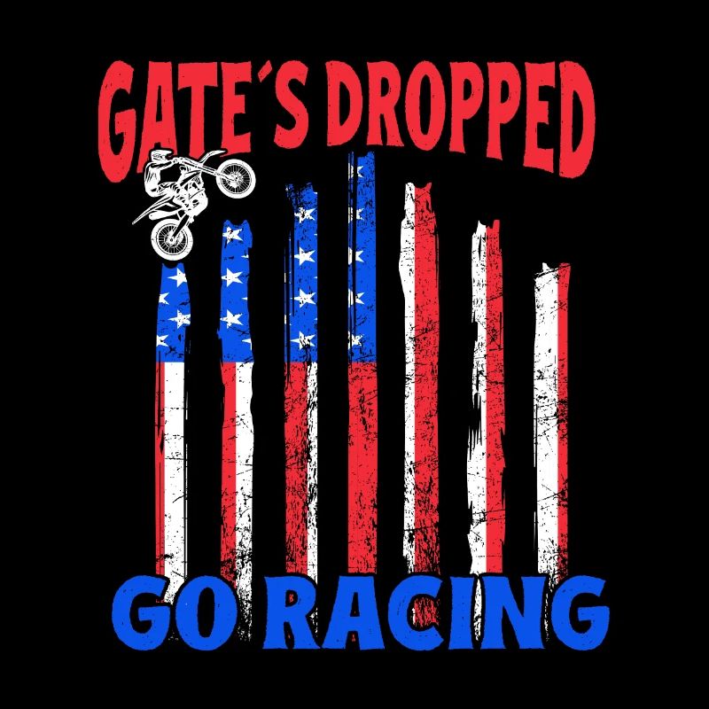 Dirt Biker Riding Gate ́s Dropped Go Racing