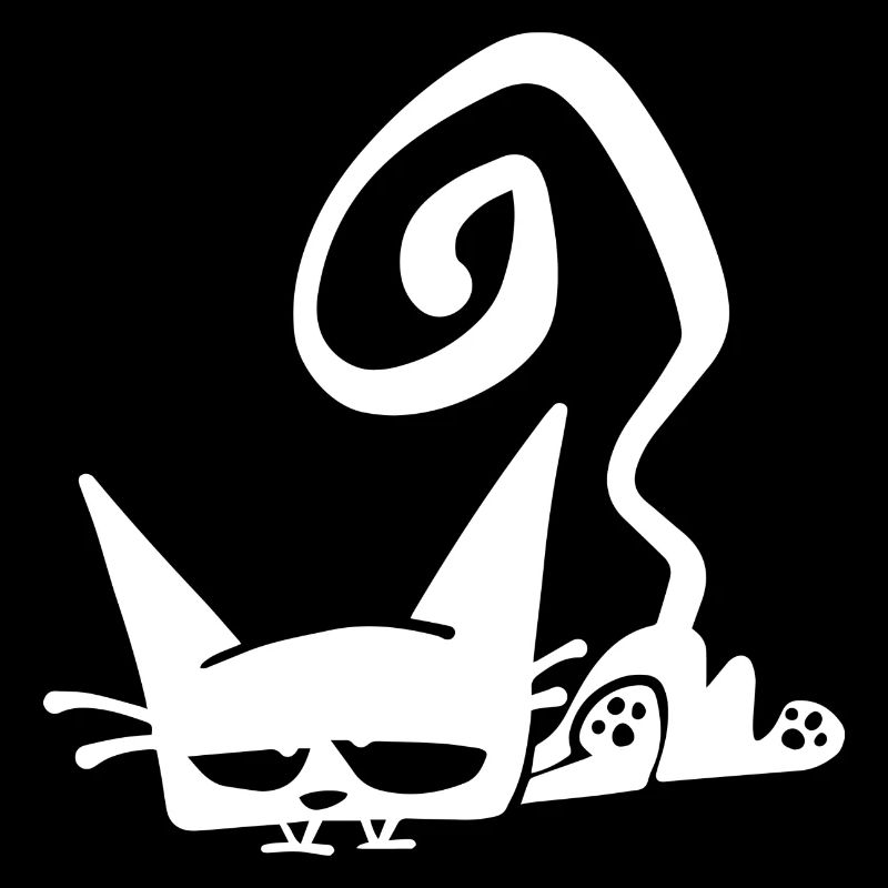Tired Cat White