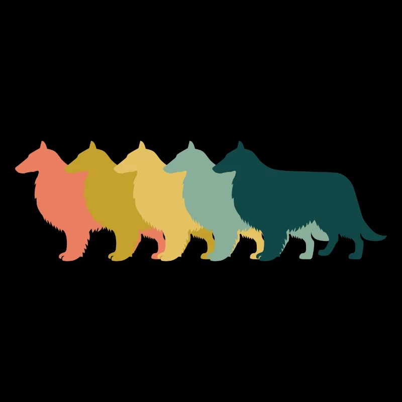 Shetland Sheepdog Retro