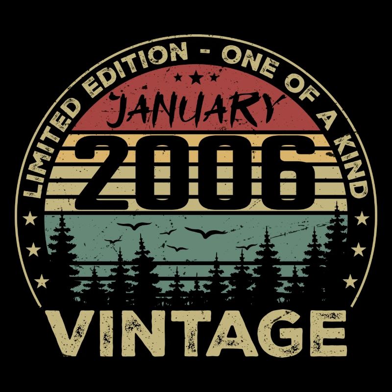 Vintage Janvier 2006 Anniversaire Janvier 2006