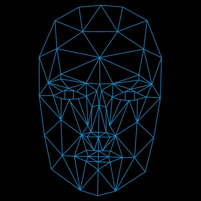 wireframe Visage abstrait