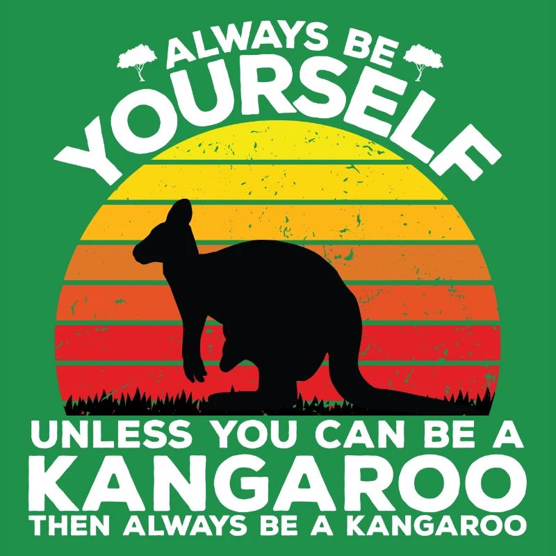 Sei ein Känguru