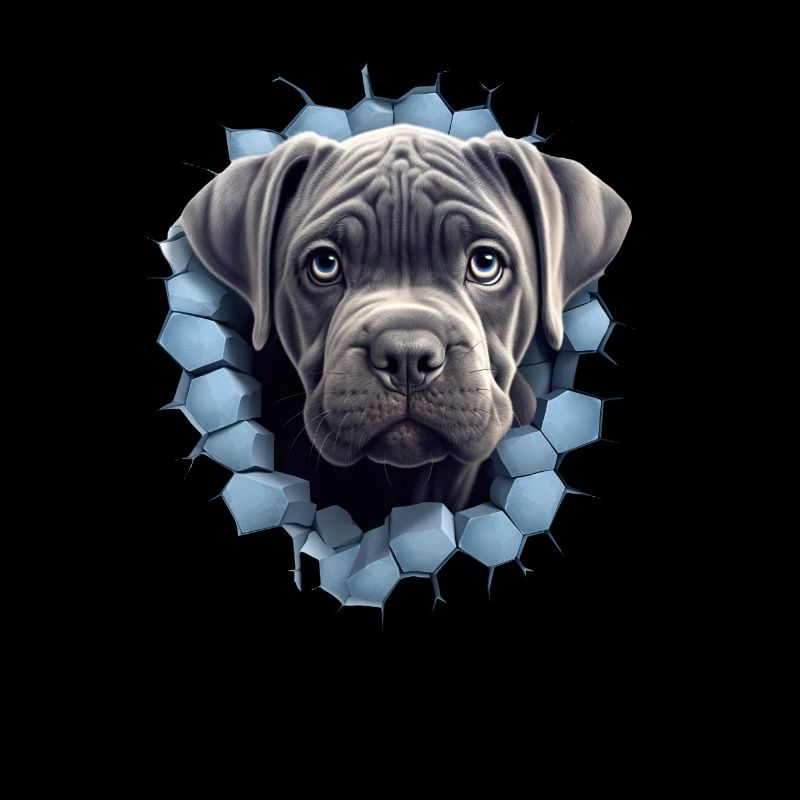 Cane Corso durch die Wand für einen Cane Corso