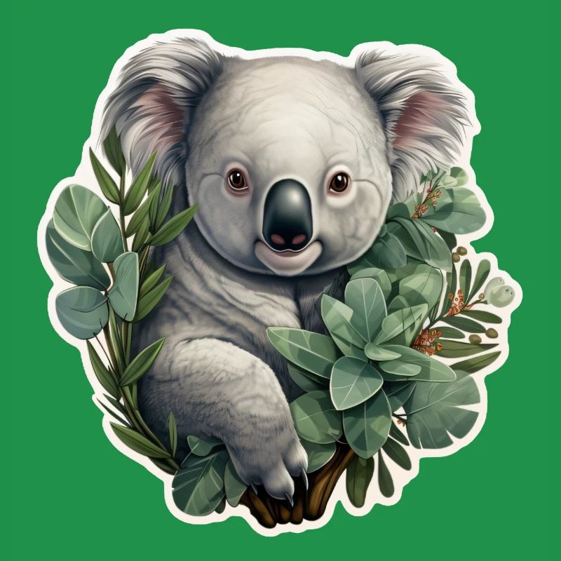 Koala mit Eukalyptus