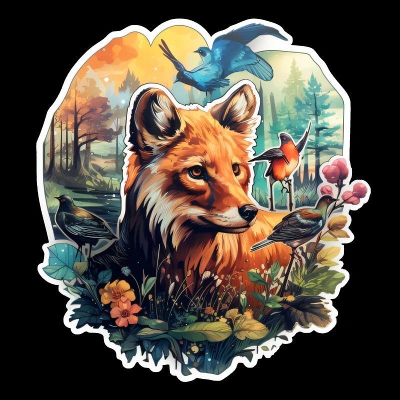 Fox in a clearing
