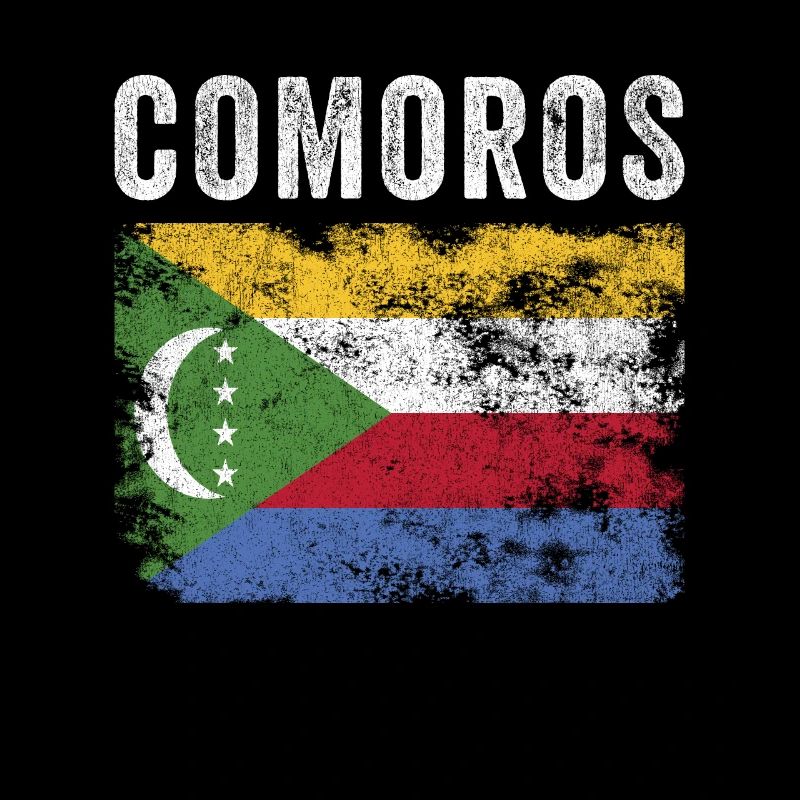 Komoren Flagge Distressed - Comoran Flag