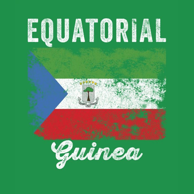 Equatorial Guinea Flag Distressed