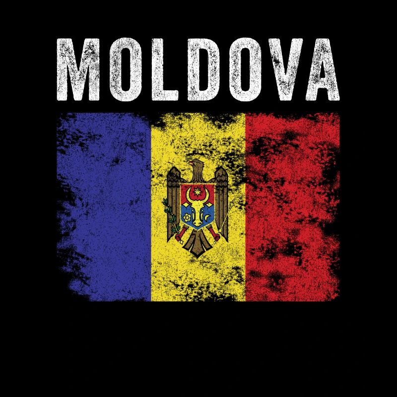 Drapeau moldave en détresse - Drapeau moldave