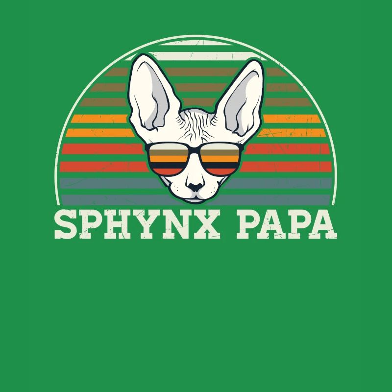 Sphynx Papa Propriétaire de chat Sphynx Cat Cadeau