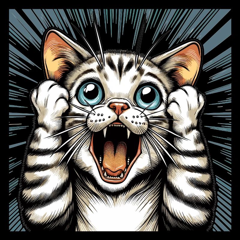 Chat choqué chat chat cadeau