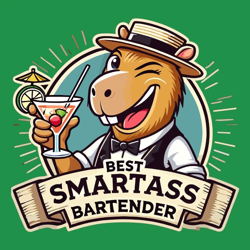 Bartender Bartender Capybara Capy Gift