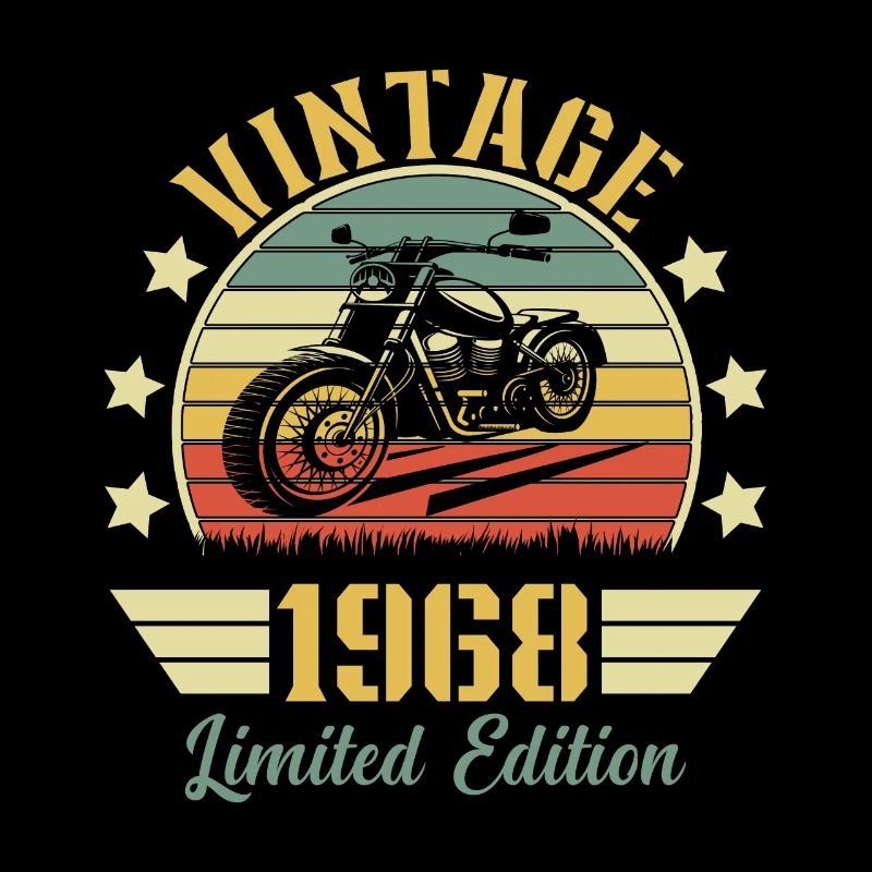 Vintage 1968 Retro Motorcycle Birthday Gift