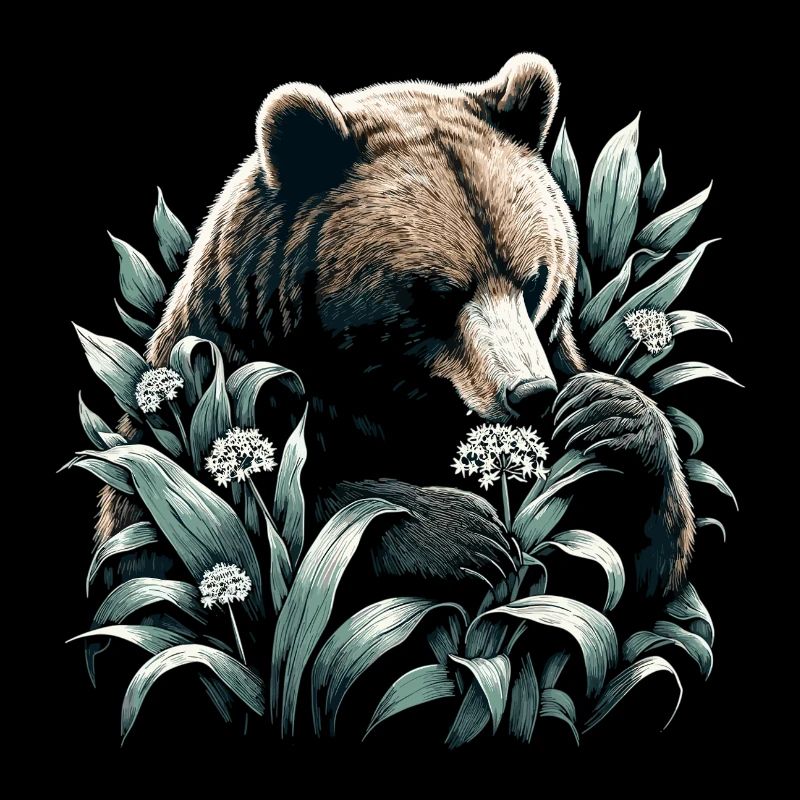 Cadeau Bear Eats Wild Garlic