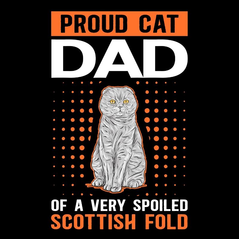 Scottish Fold-eared Cat Dad Cat Daddy Gift