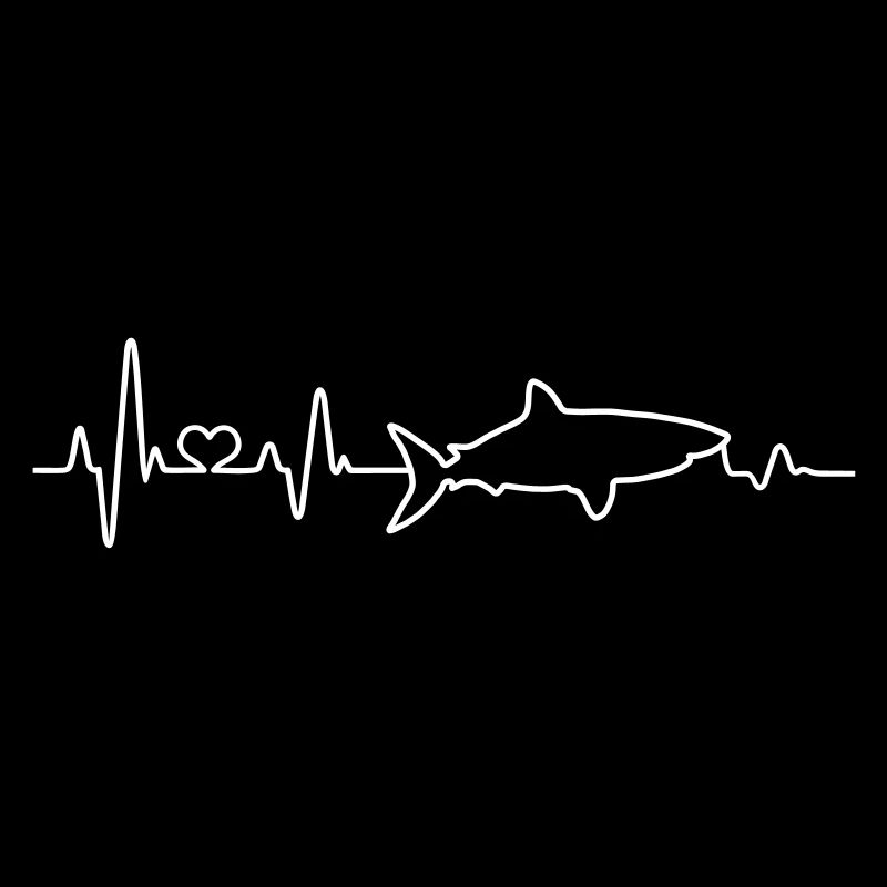 Heartbeat Shark Shark ECG Pulse Shark Fin