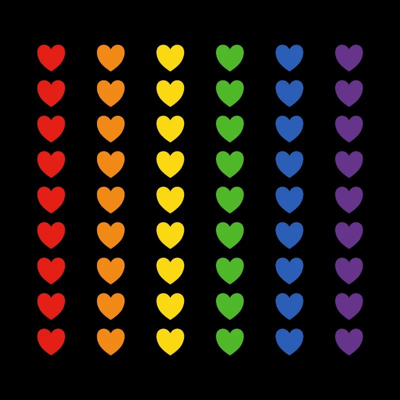 Regenbogen Flagge Herzen